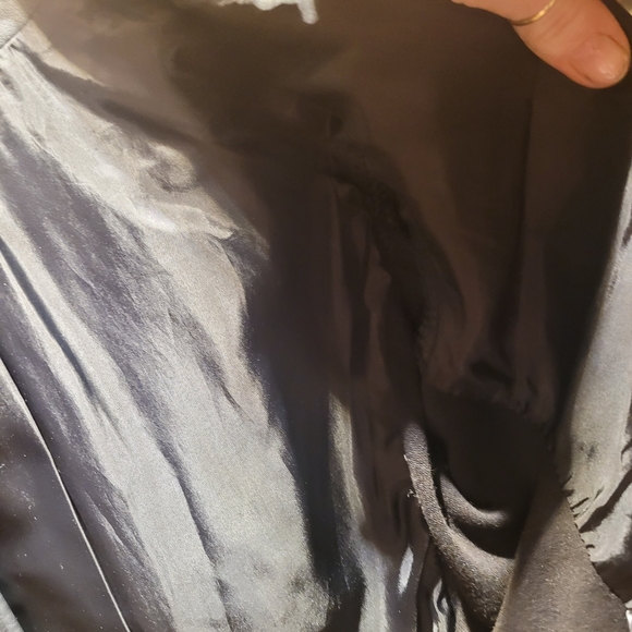 Faux leather jacket.  With material on arms. Very cute - Picture 6 of 12